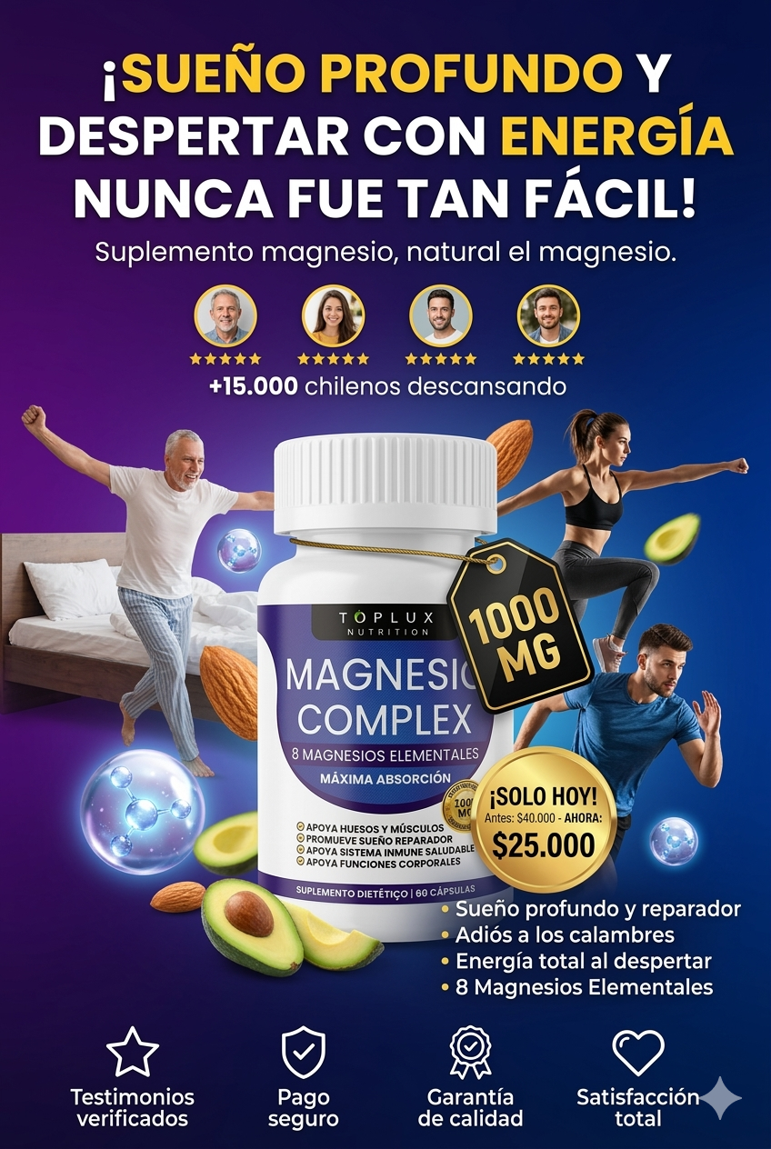MAGNESIO COMPLEX 8X Elemental 1000MG 60 Capsulas