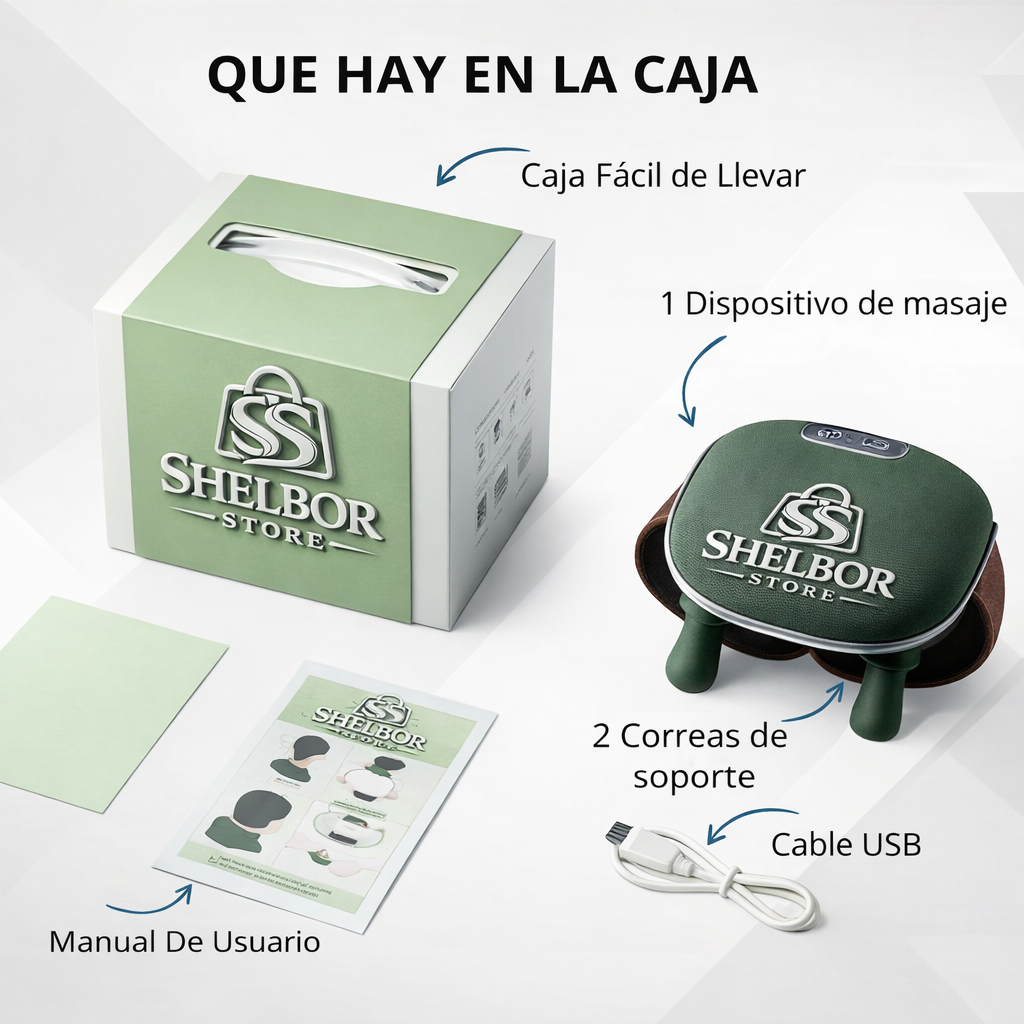 Shelborcito™- Masajeador Inteligente Profesional 4D con Calor Terapéutico