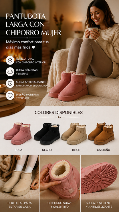 Pantubota Larga Con Chiporro Mujer