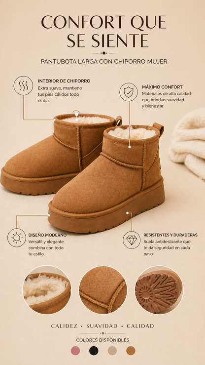 Pantubota Larga Con Chiporro Mujer