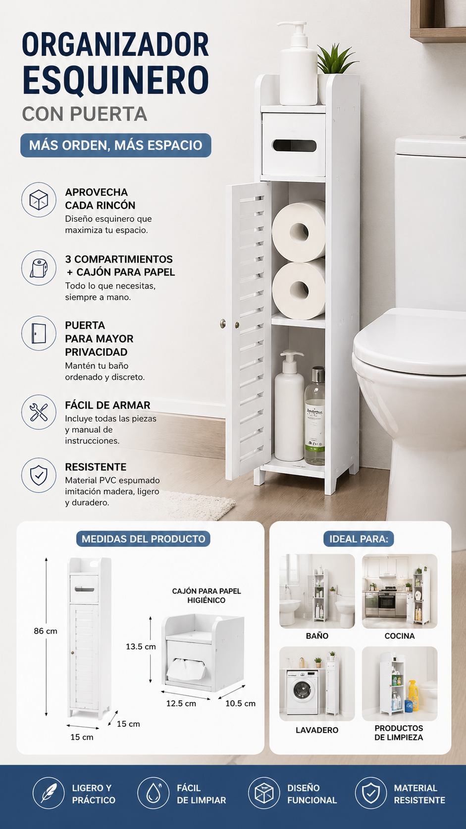 Armario de Baño Vertical