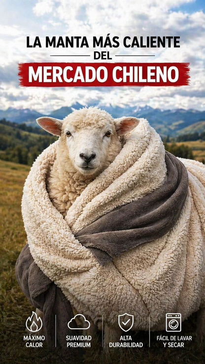 FRAZADA 2 PLAZAS LUXURY ECO SHERPA  200X230CM