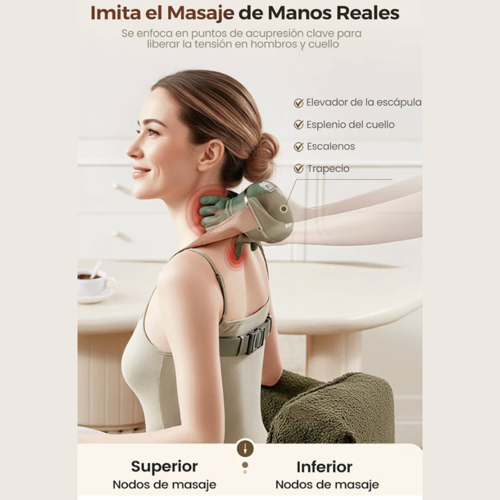 Shelborcito™- Masajeador Inteligente Profesional 4D con Calor Terapéutico