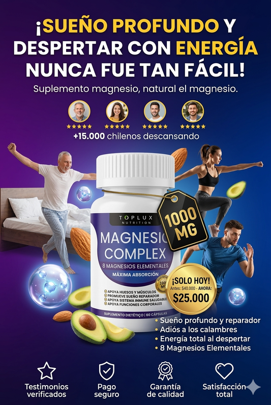 MAGNESIO COMPLEX 8X Elemental 1000MG 60 Capsulas