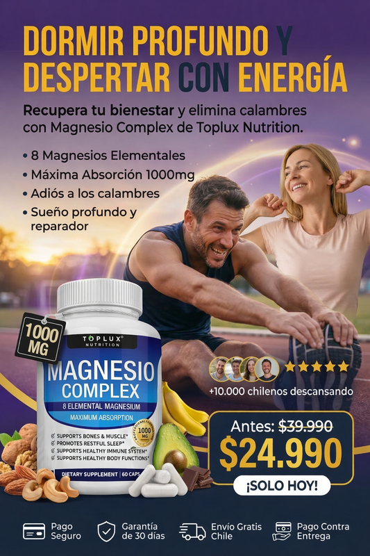 MAGNESIO COMPLEX 8X Elemental 1000MG 60 Capsulas